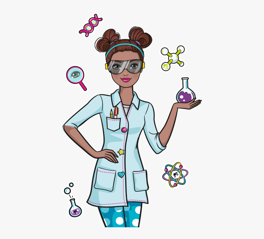 Cartoon Style Illustration Of A Beautiful Career Barbie - Cartoon, Transparent Clipart