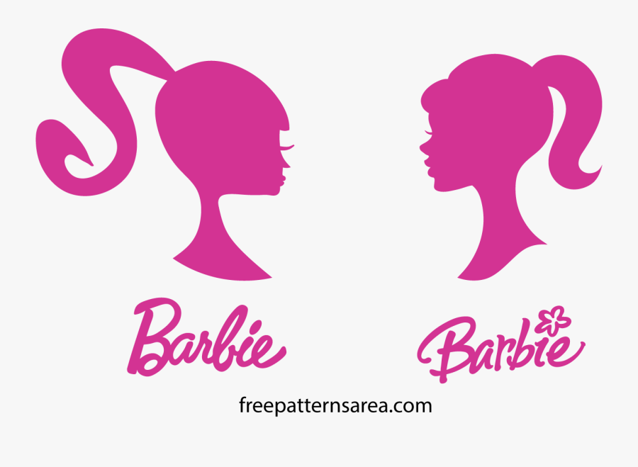 Glam Barbie Silhouette Clipart - Pink Barbie Silhouette, Transparent Clipart