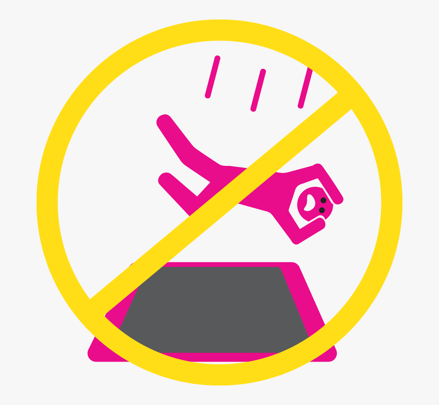 Safety Icon - One Person On A Trampoline At A Time Sign, Transparent Clipart