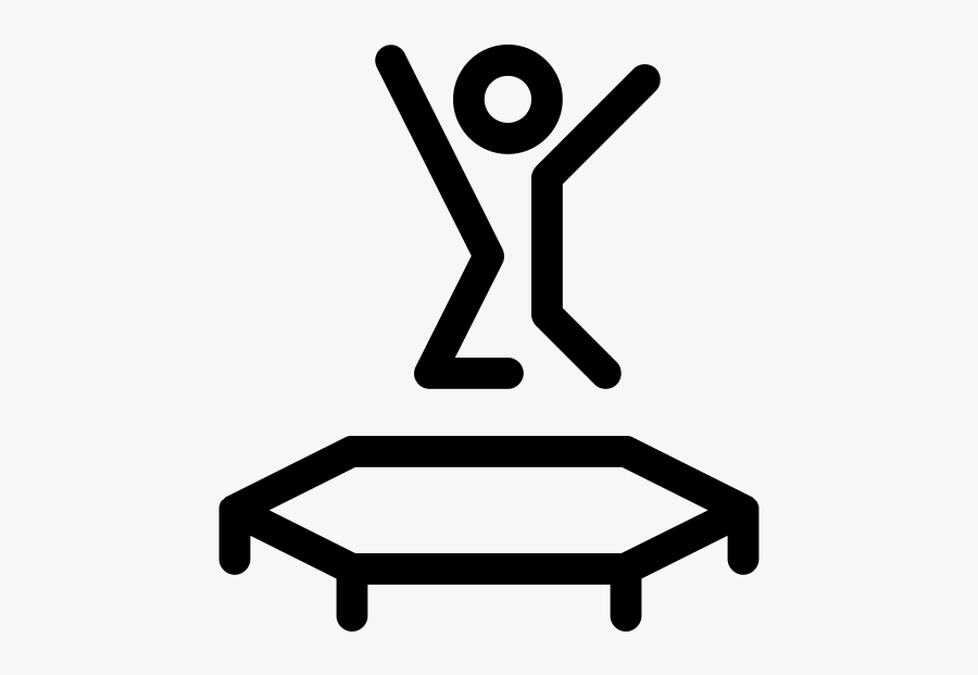 Trampolining Icon, Transparent Clipart