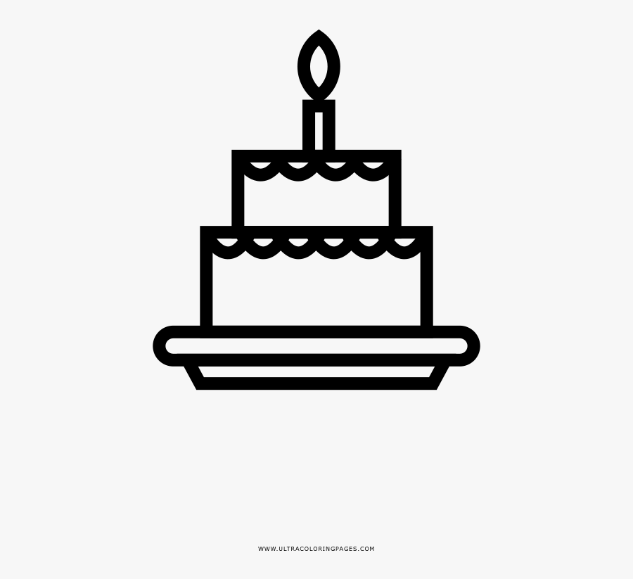 Coloring Arts Birthday Cake Coloring Page Printable - Bolos De Aniversário Desenhos Para Colorir, Transparent Clipart