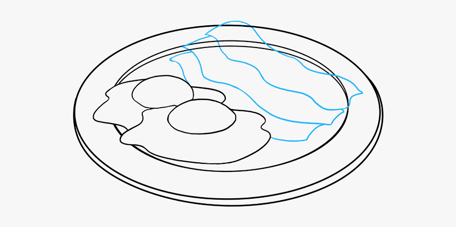 How To Draw Bacon And Eggs - Circle, Transparent Clipart