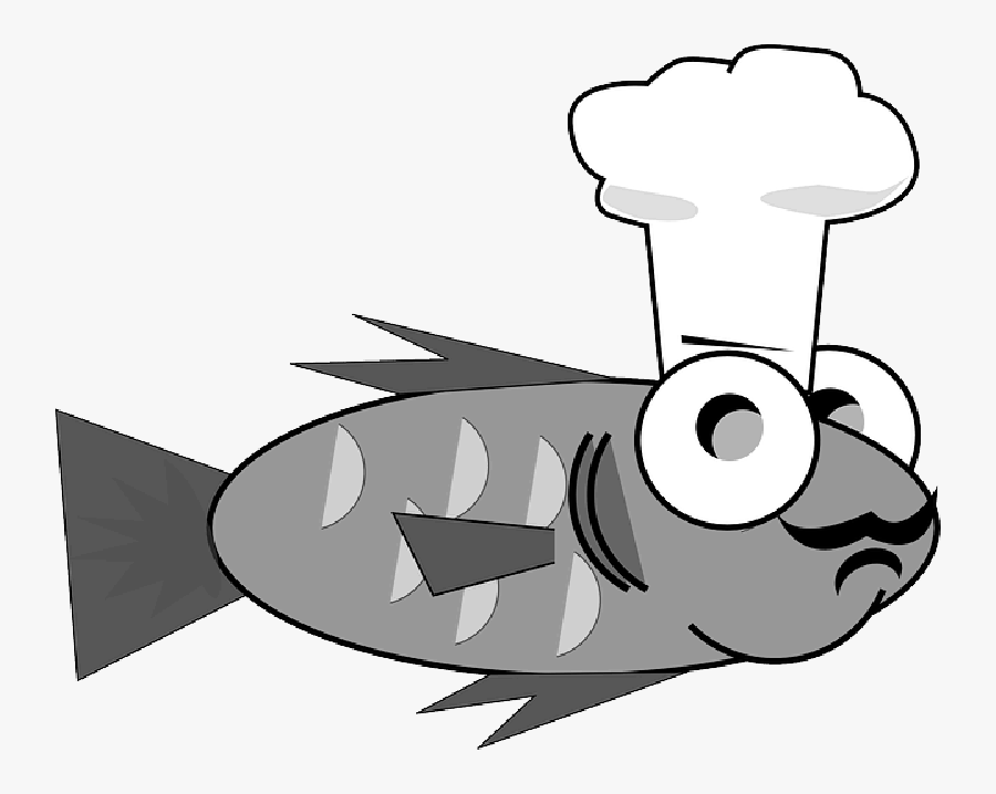 Chef, Cook, Cooking, Fish, Goldfish, Funny - Fish Wearing A Chef Hat, Transparent Clipart