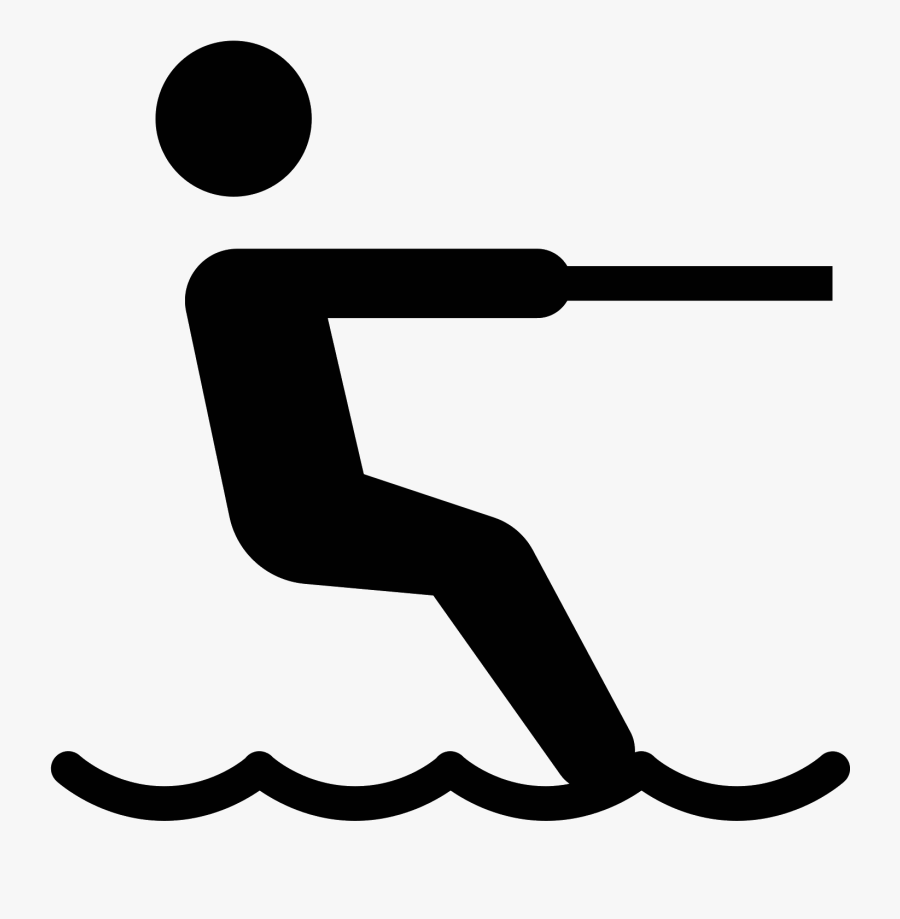 Waterskiing Filled Icon, Transparent Clipart