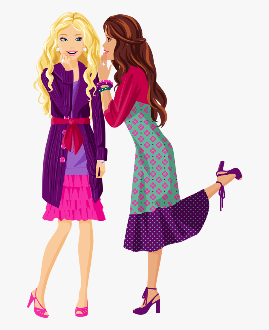 Svg Transparent Download Png Pinterest Girl - Desenho De Amigas Em Png, Transparent Clipart