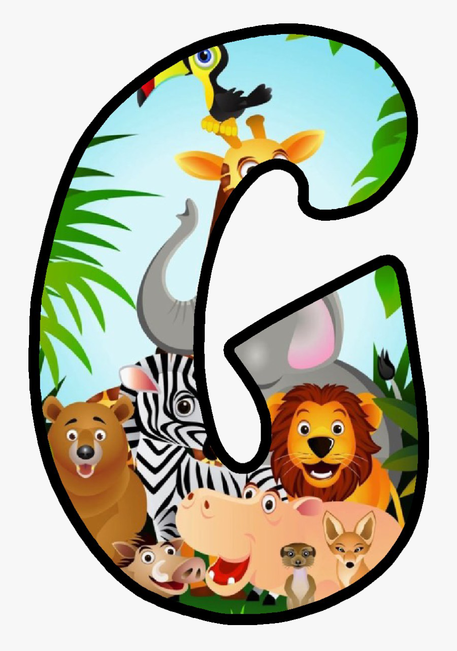 Transparent Jungle Safari Clipart Free - Letras De La Selva, Transparent Clipart