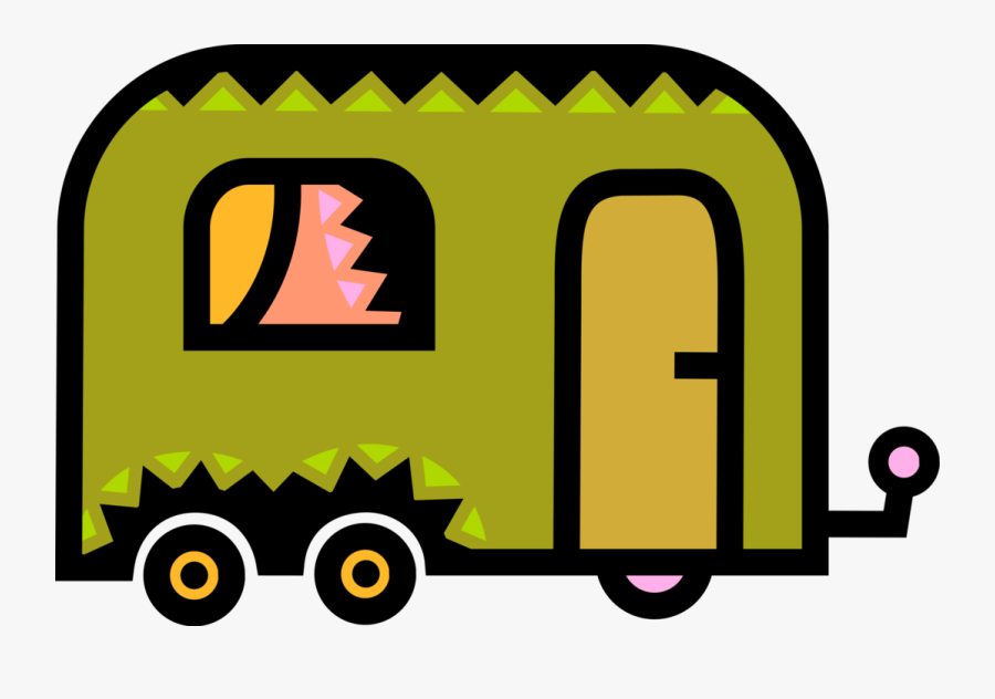 Vector Illustration Of Recreational Vehicle Camping, Transparent Clipart