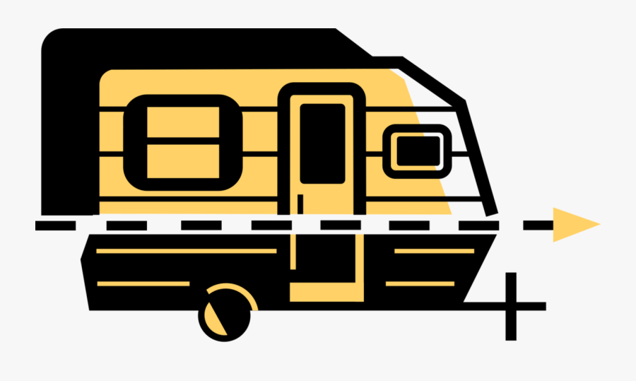 Vector Illustration Of Recreational Vehicle Camping, Transparent Clipart