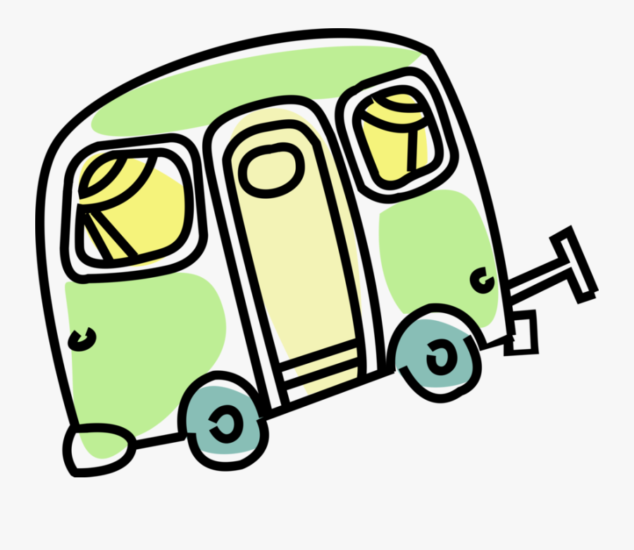 Vector Illustration Of Recreational Vehicle Camping, Transparent Clipart