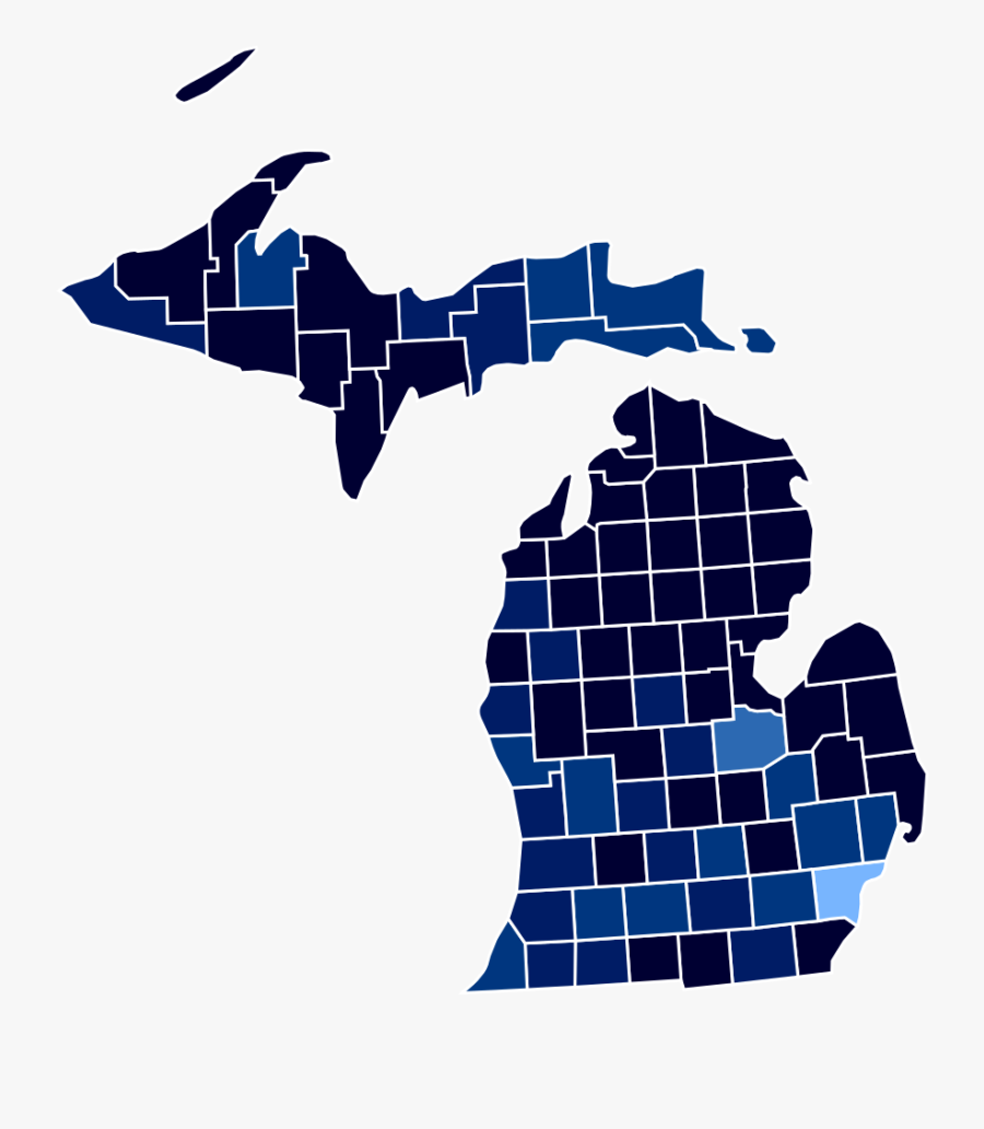 2018 Michigan Governor Results By County, Transparent Clipart