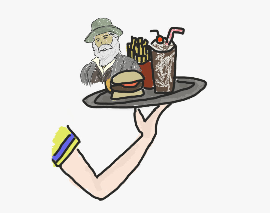 Walt Whitman Waitress - Cartoon, Transparent Clipart