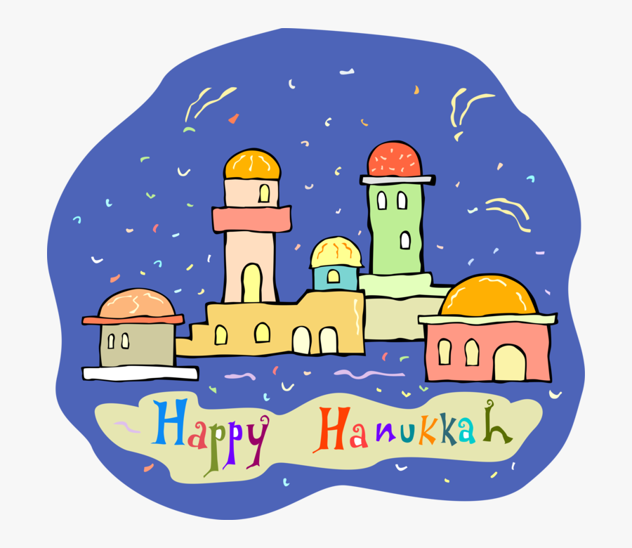 Vector Illustration Of Happy Hanukkah Jewish Festival - Illustration, Transparent Clipart