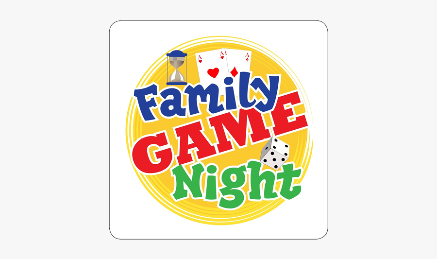 Family Game Night Sticker, Transparent Clipart