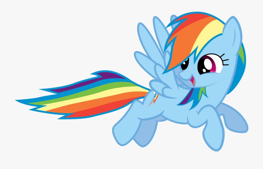 Rainbow Dash Flying - My Little Pony Flying, Transparent Clipart
