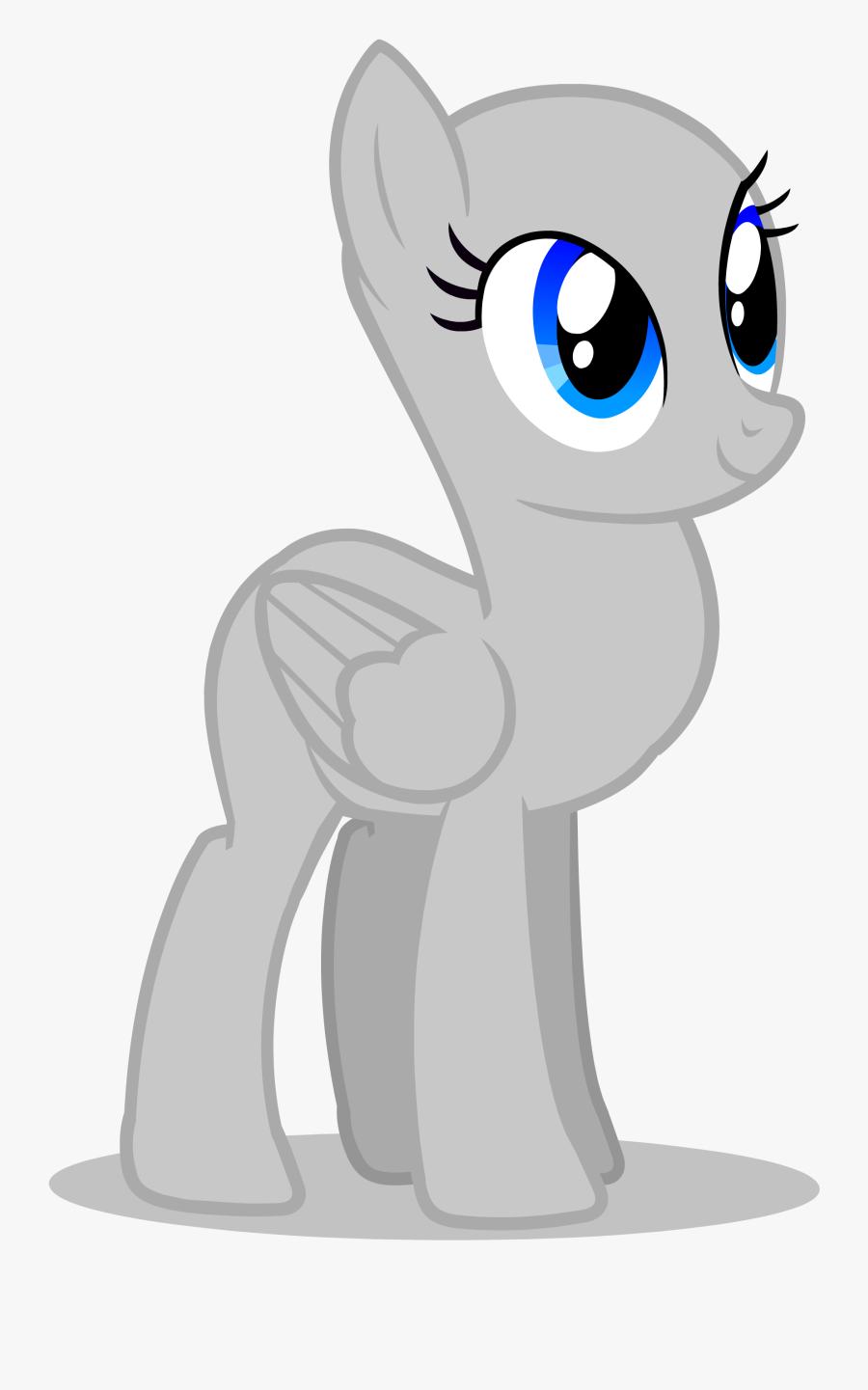Drawn Pony Pegasus - My Little Pony Unicorn Body, Transparent Clipart