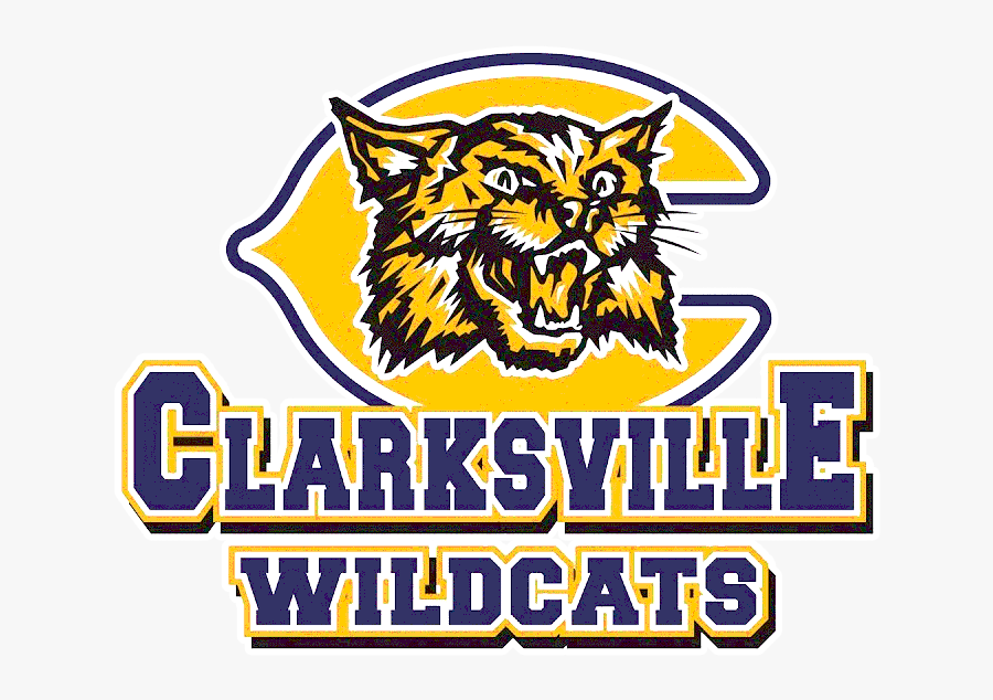 Clarksville Wildcats Mascot Logo - Clarksville High School, Transparent Clipart
