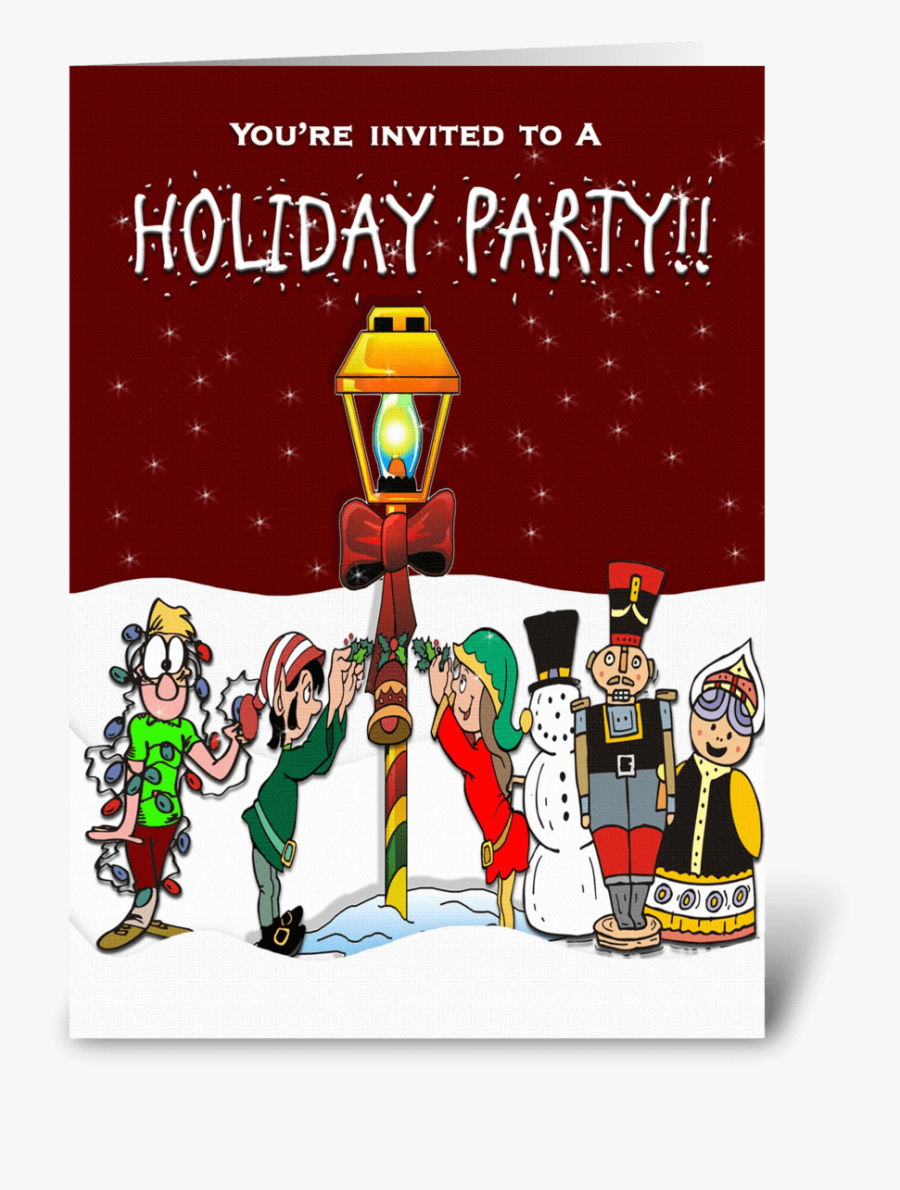 Holiday Party Invitation Greeting Card - Cartoon, Transparent Clipart