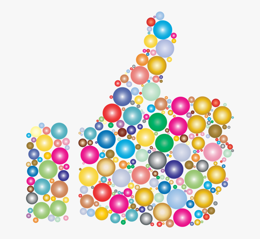 Holiday Ornament,party Supply,circle - Thumbs Up With Flowers, Transparent Clipart