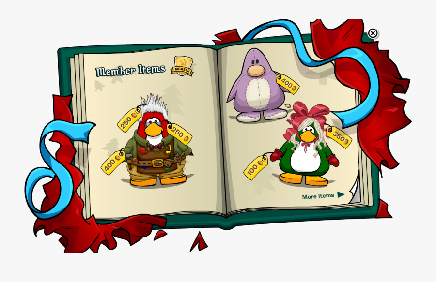 Holiday Party 2012 Dock Catalog Page - Club Penguin, Transparent Clipart