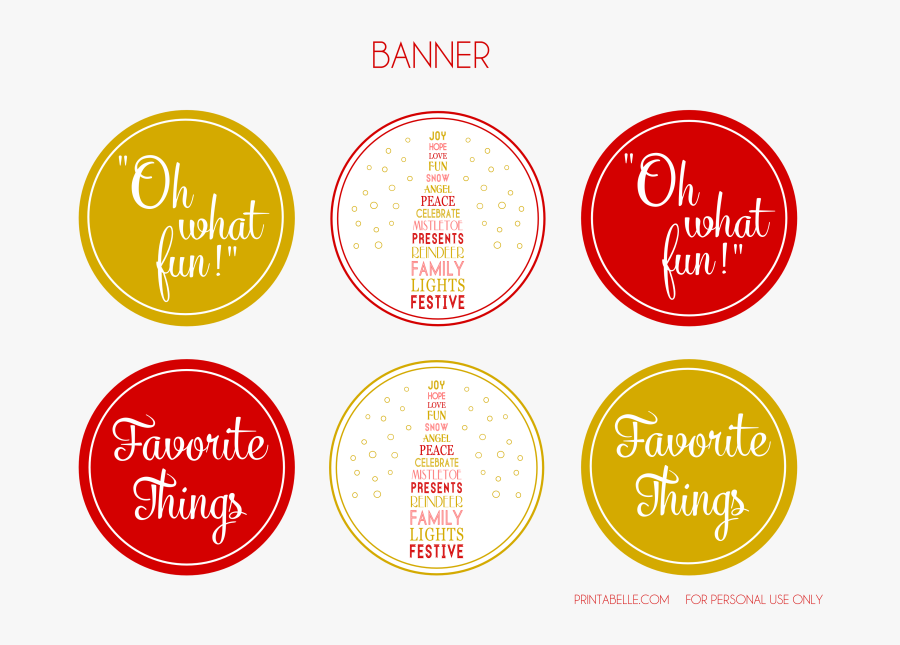 Download The Free Holiday Printables Here - Circle, Transparent Clipart