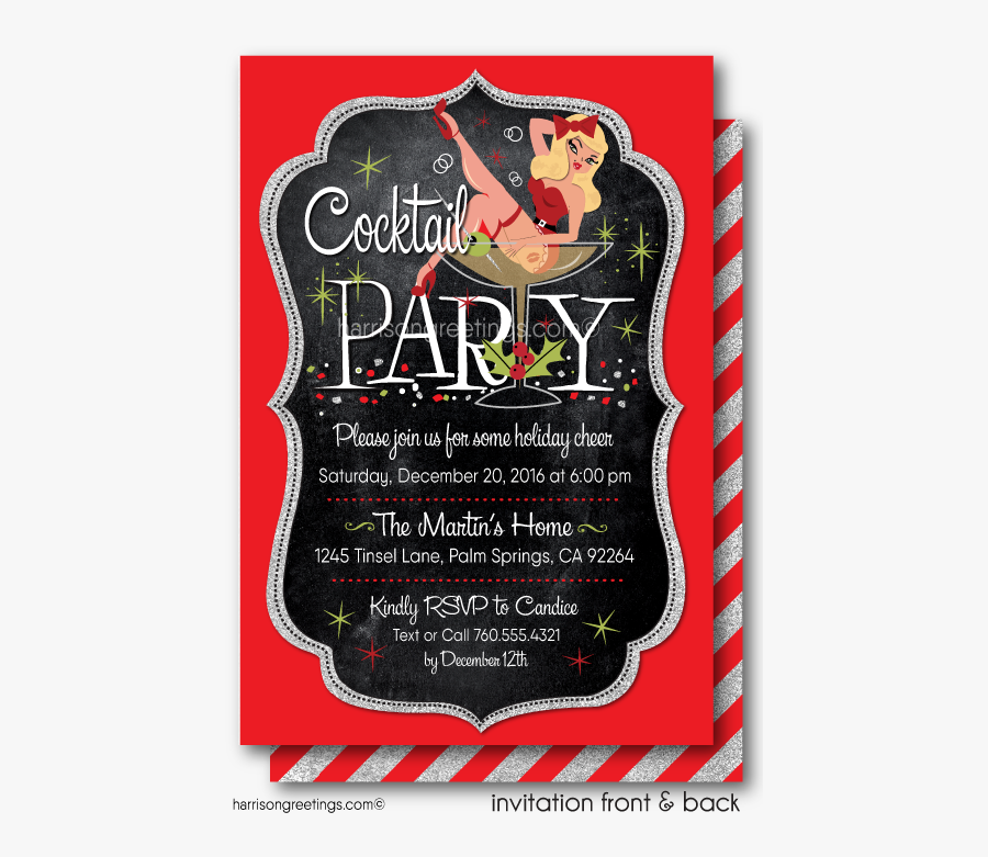 Clip Art Holiday Party Flyer - Poster, Transparent Clipart