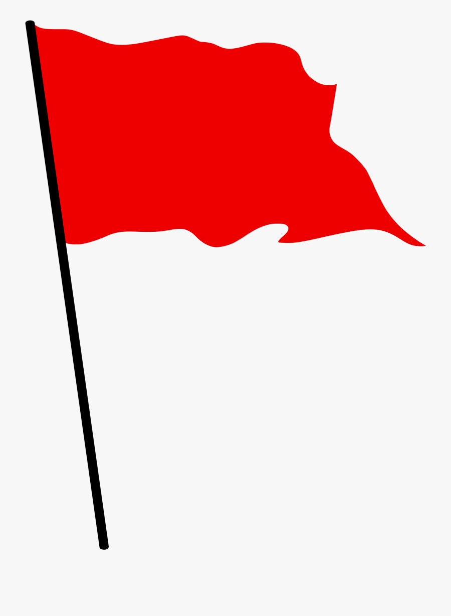 Flag Clipart Finish Line - Red Waving Flag Png, Transparent Clipart