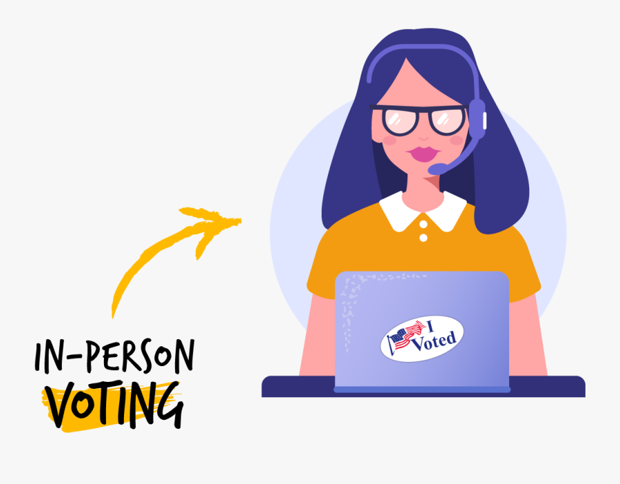 In-person Voting - Cartoon, Transparent Clipart