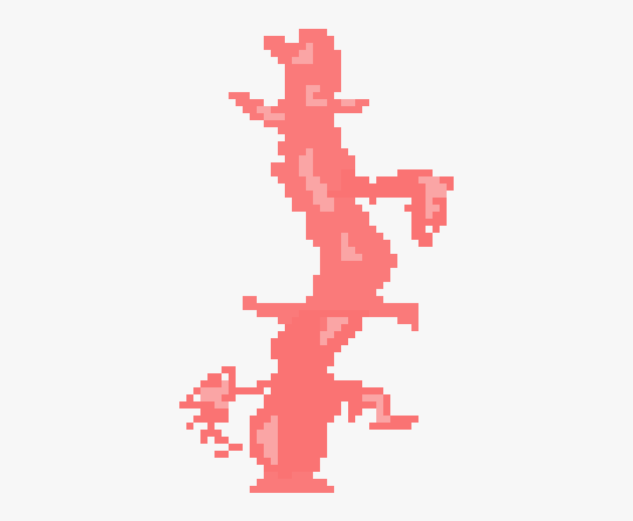 Pixel Art Coral, Transparent Clipart