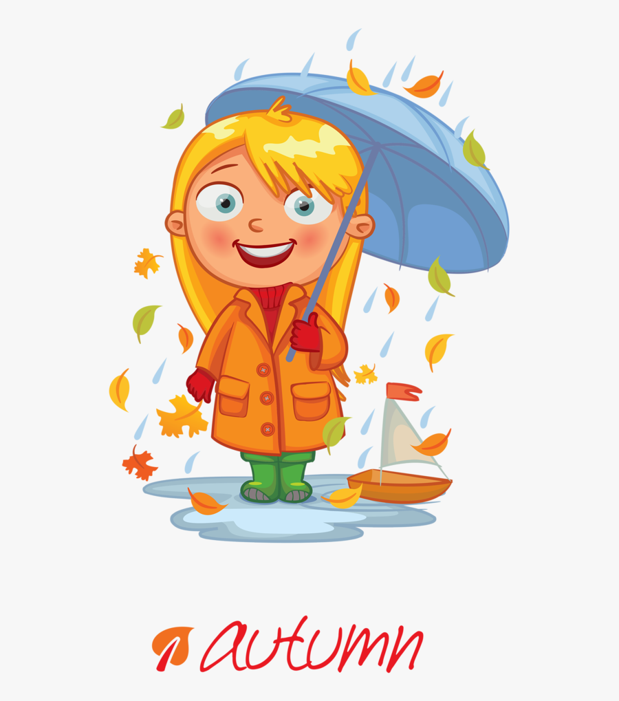 Fall Months Of The Year Png - Cartoon 4 Seasons, Transparent Clipart