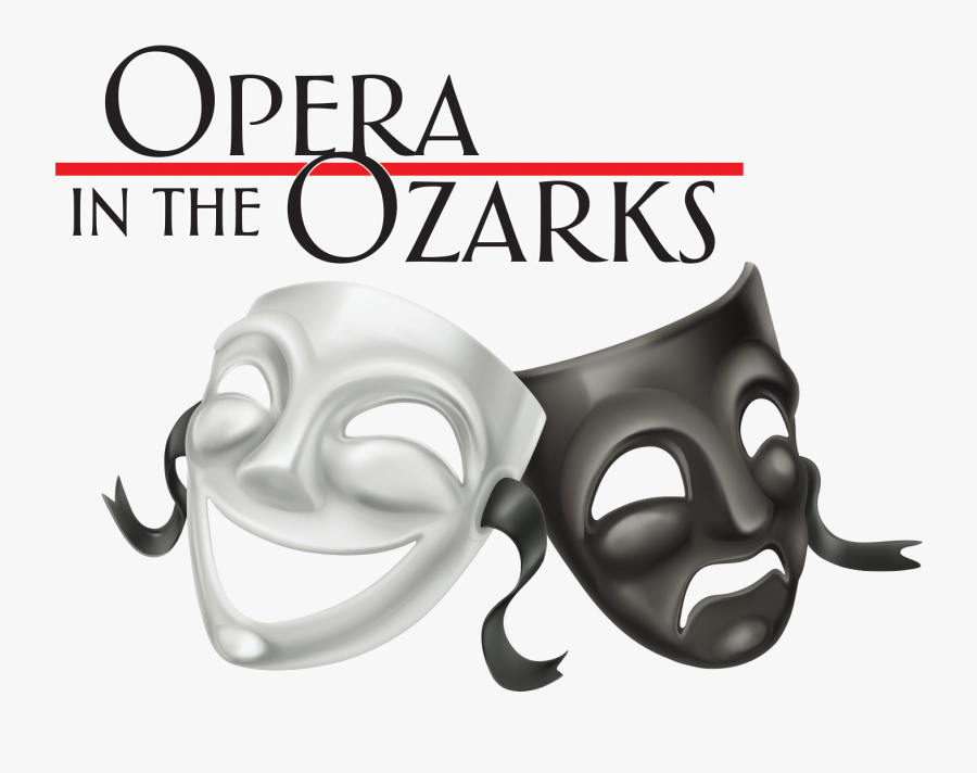 Opera In The Ozarks - Black And White Theatre Masks, Transparent Clipart