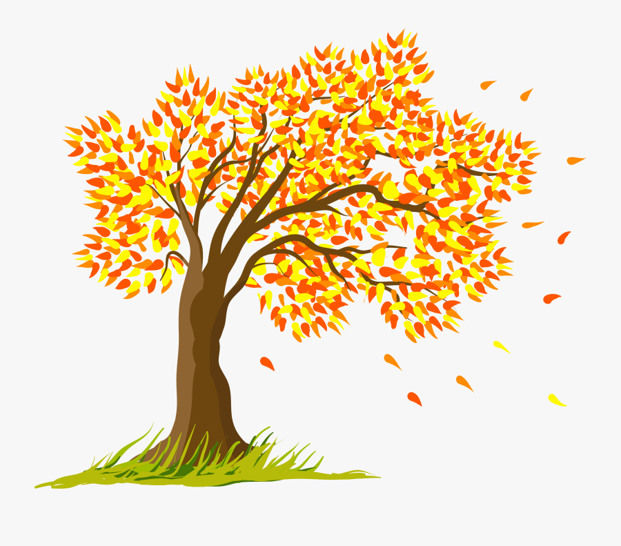 Dibujo De Árbol De Temporada Clip Art - Herbst Clipart, Transparent Clipart