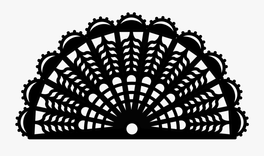 Lace, Black, Border, Isolated, Transparent, Design - Encaje Png Vector, Transparent Clipart