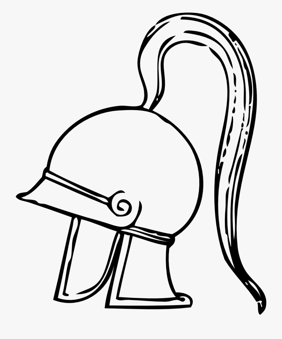 Greek Helmet - Greek Art Drawing Easy, Transparent Clipart