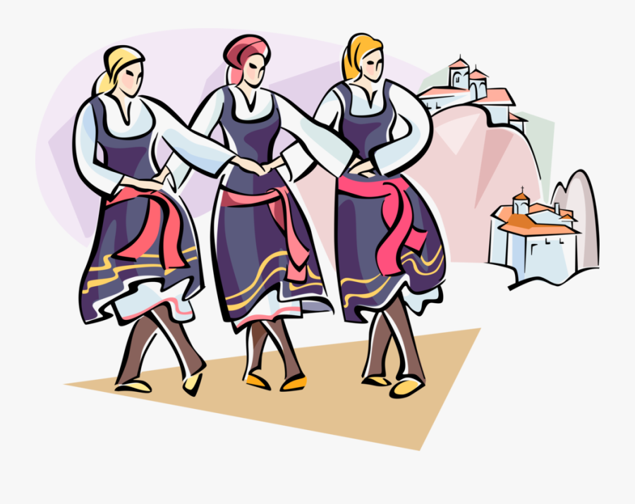 Cultural Clipart Folk Dance - Greek Traditional Dance Clipart, Transparent Clipart