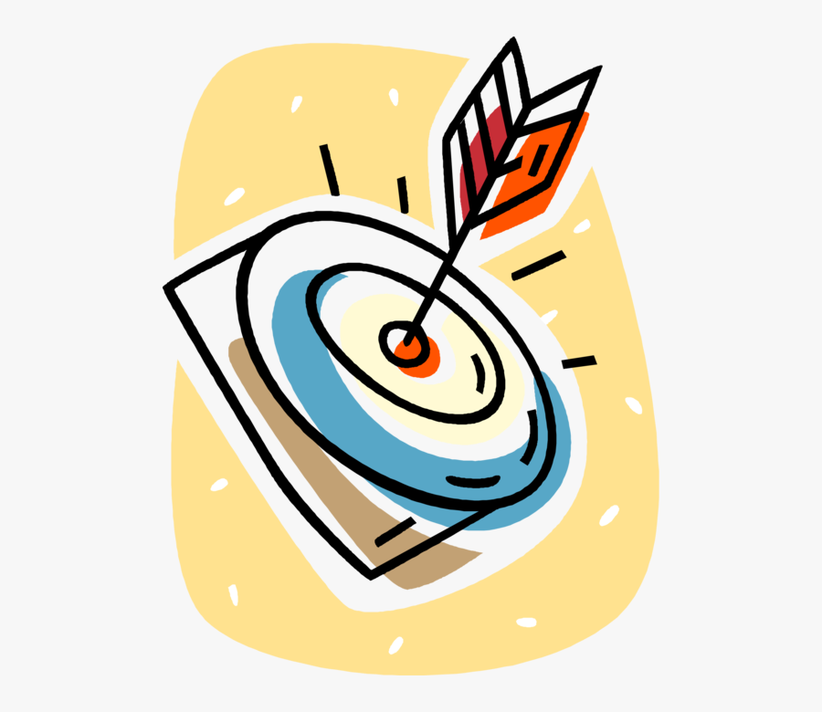 Vector Illustration Of Archery Marksmanship Bullseye, Transparent Clipart