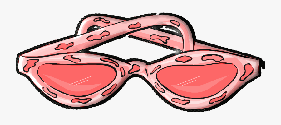 Goggles,pink,fashion Accessory - Girl Sunglasses Cartoon Transparent, Transparent Clipart