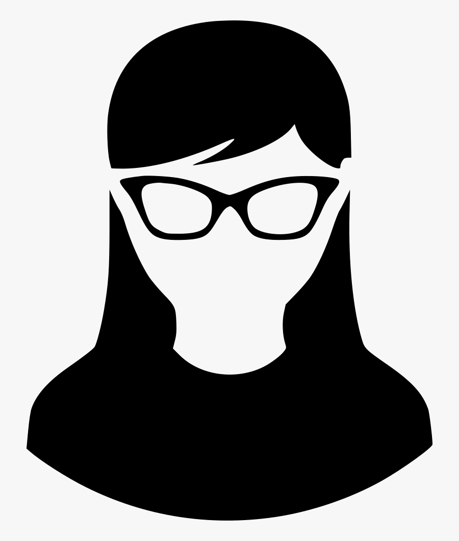 Protective Equipment,black Hair,black And Character,art - Lady With Glasses Icon, Transparent Clipart