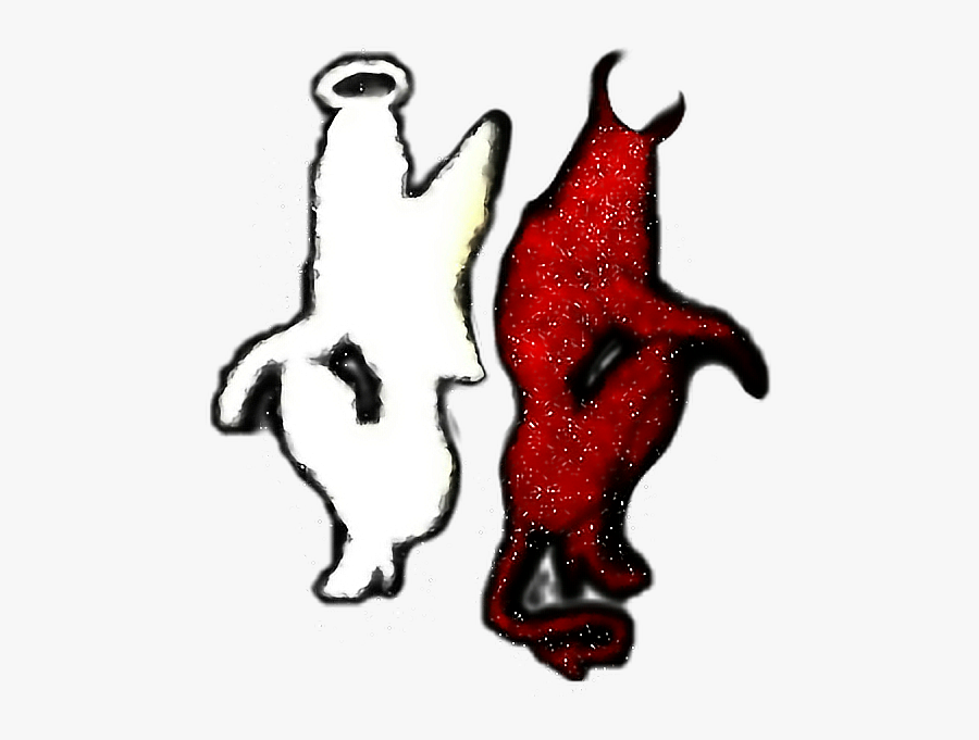 Devils Heaven Angel Devil Evil Cute Sparkly Grunge - Illustration, Transparent Clipart