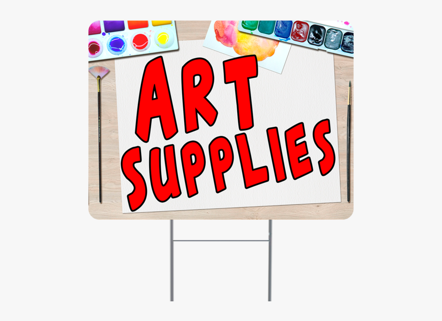 Art Supplies Inch Sign With Display Options, Transparent Clipart