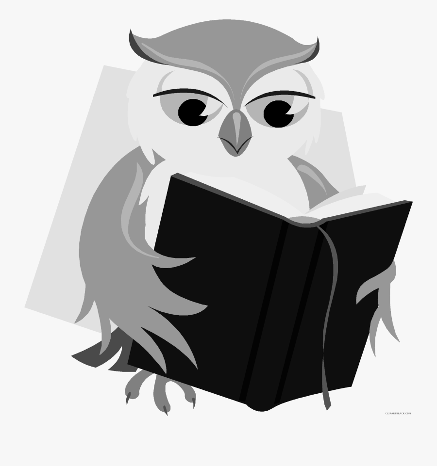 Owl With Book Clipart - Owl Clip Art, Transparent Clipart