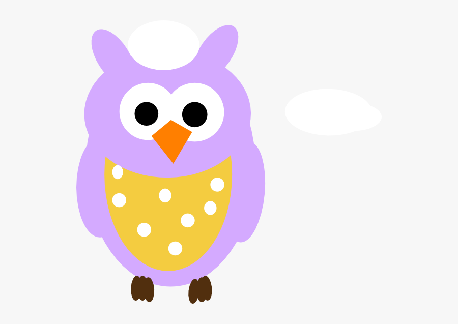 Purple Owl And Dots Clip Art - Clip Art, Transparent Clipart