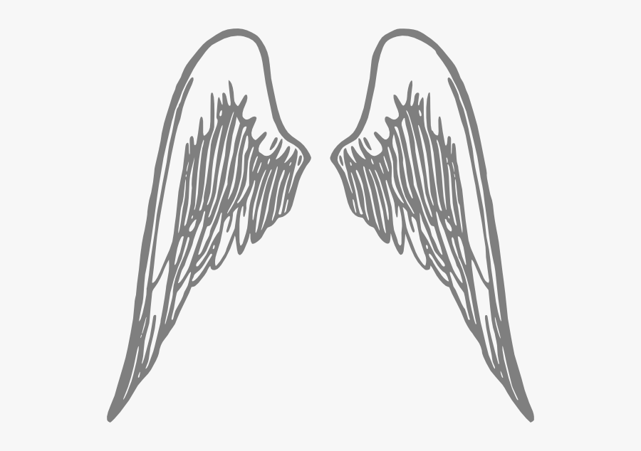 Angel Wings Grey Svg Clip Arts - White Cartoon Angel Wings, Transparent Clipart