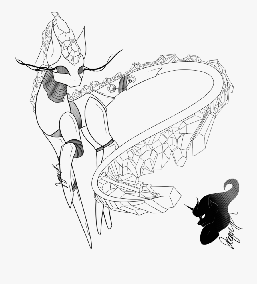 Transparent Crystal Lineart - Sketch, Transparent Clipart