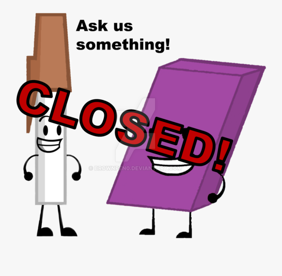 Ask Brown Pen And Purple Eraser, Transparent Clipart