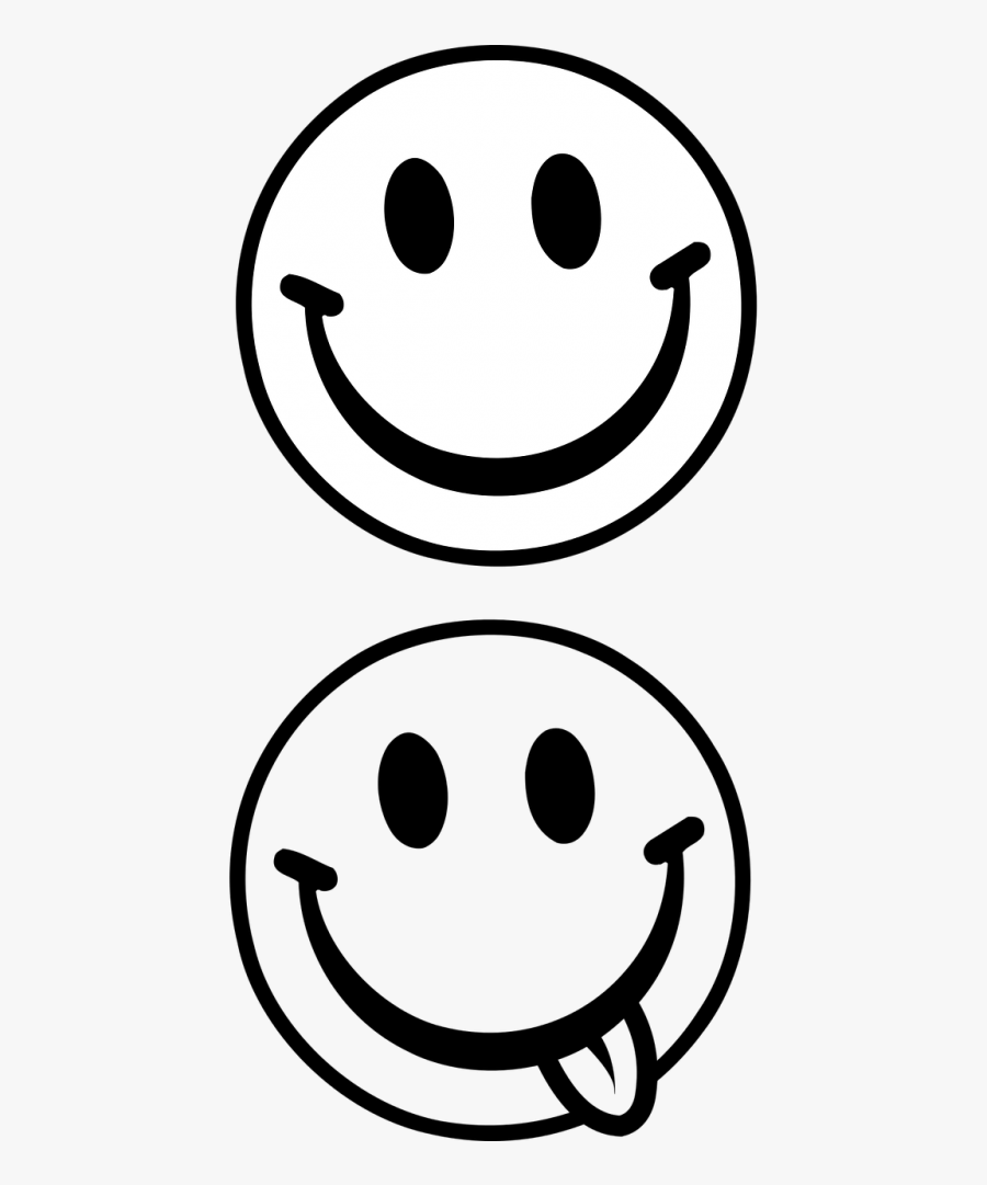 Smiley Face Clip Art Vector Graphics Emoticon - Gülen Yüz Siyah Beyaz, Transparent Clipart
