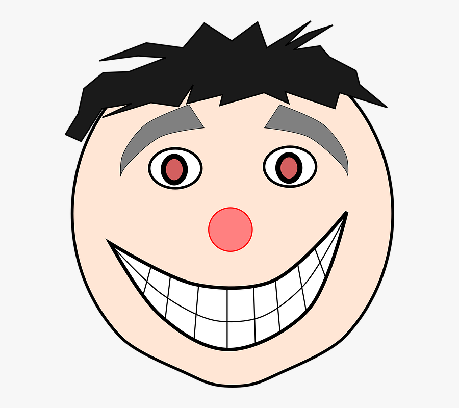 Happy, Face, Laughing, Person, Head, Portrait, Emotions - Smile Face Teeth Clipart, Transparent Clipart