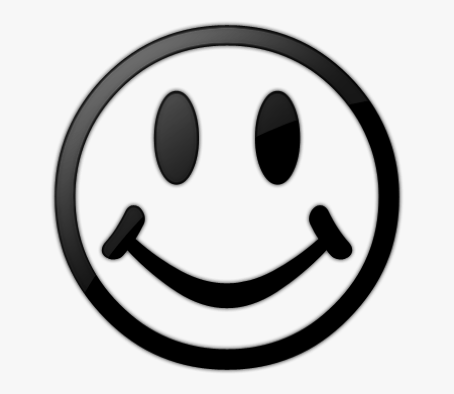 Happy Emoji Black And White, Transparent Clipart