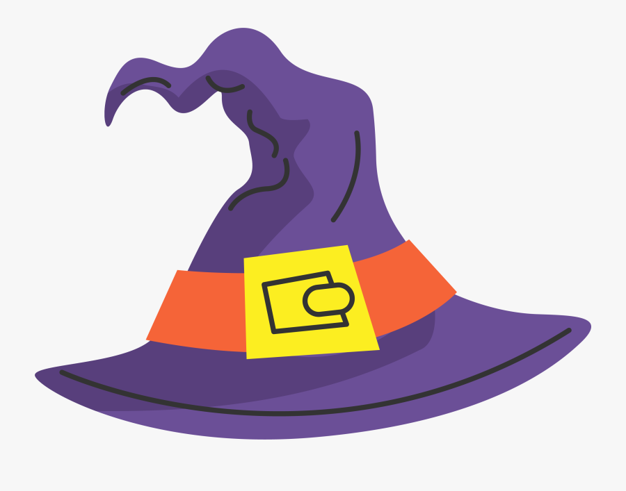 Clip Art Cartoon Witch Hat - Witch Hat Cartoon Png, Transparent Clipart