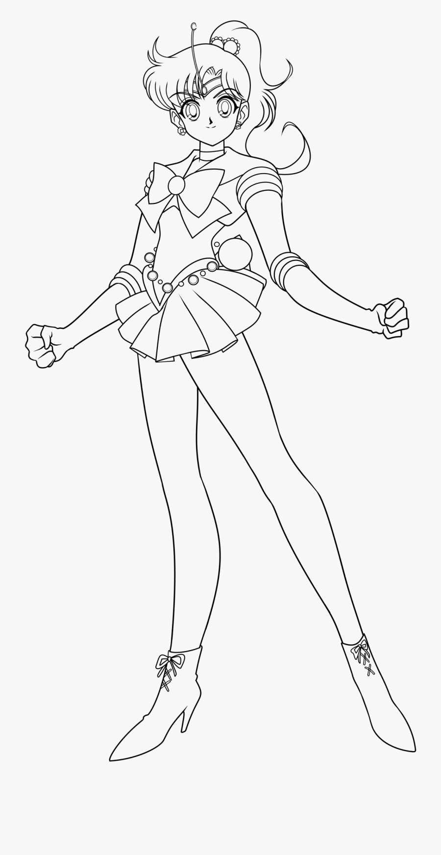 Transparent Crystal Lineart - Sailor Moon Jupiter Drawing, Transparent Clipart