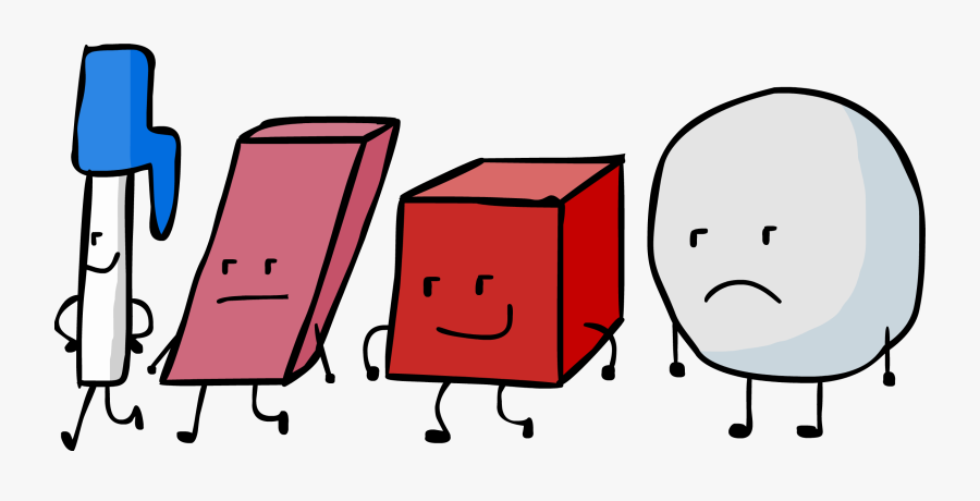 4 By Pennpencilab - Bfdi Pen And Blocky, Transparent Clipart